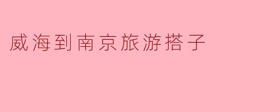 威海到南京旅游搭子