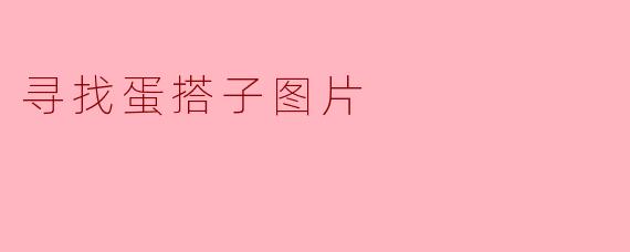 寻找蛋搭子图片