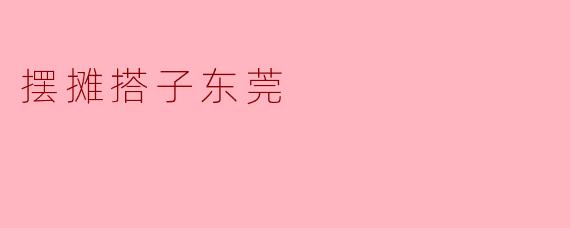 东莞摆摊搭子:城市经济的新活力