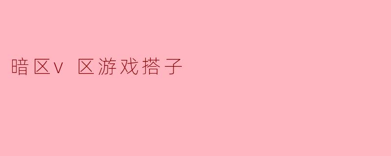 ### 暗区V区:游戏搭子的背后故事