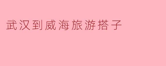 武汉到威海旅游搭子——寻找志同道合的旅友