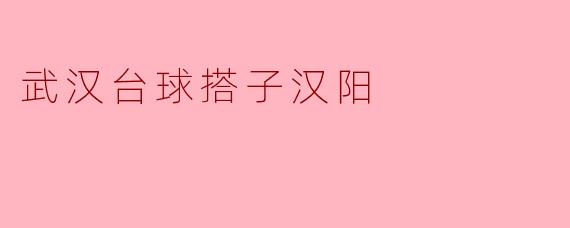 武汉台球搭子汉阳