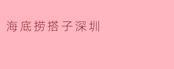 海底捞搭子深圳