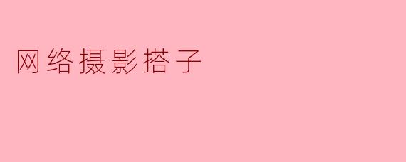 网络摄影搭子:捕捉瞬间的最佳伙伴