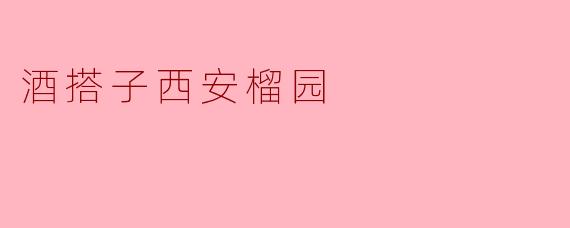 品味西安榴园的酒搭子文化