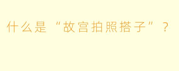 什么是“故宫拍照搭子”?