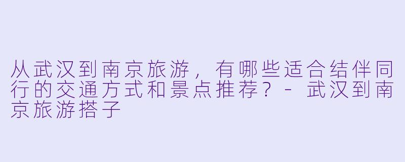 从武汉到南京旅游,有哪些适合结伴同行的交通方式和景点推荐?