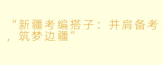 “新疆考编搭子：并肩备考，筑梦边疆”