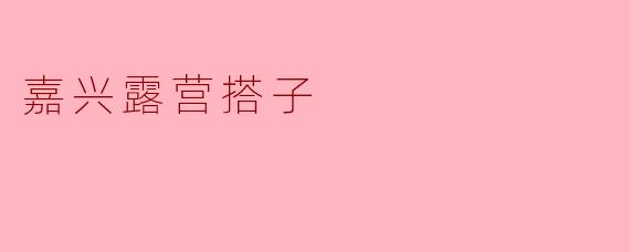 嘉兴露营搭子
