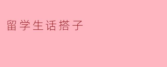 留学生话搭子