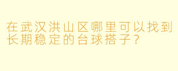 在武汉洪山区哪里可以找到长期稳定的台球搭子？