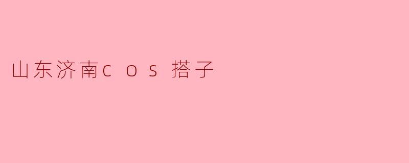 山东济南cos搭子