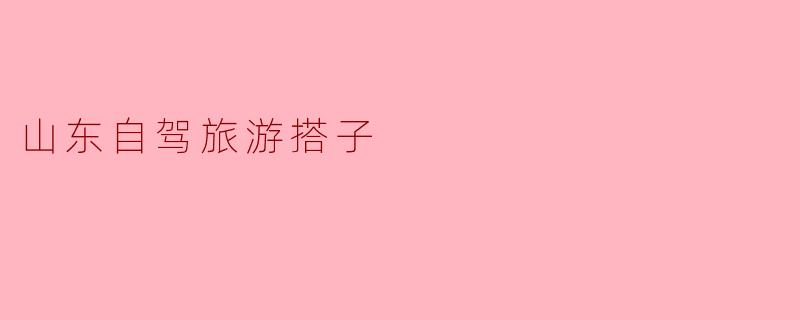 山东自驾旅游搭子