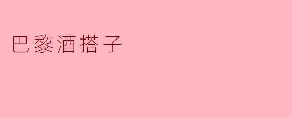 巴黎酒搭子