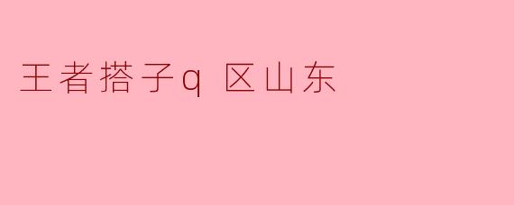 王者搭子q区山东