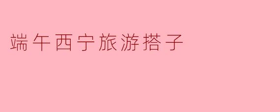 端午西宁旅游搭子