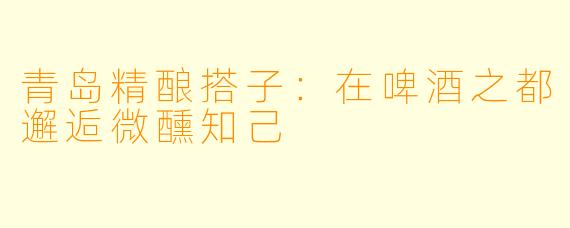 青岛精酿搭子：在啤酒之都邂逅微醺知己