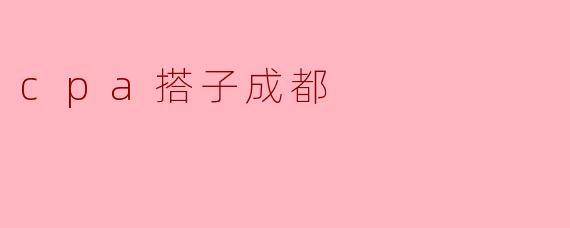 cpa搭子成都