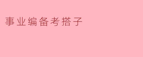事业编备考搭子