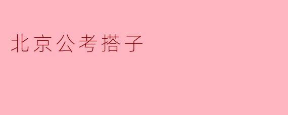 北京公考搭子