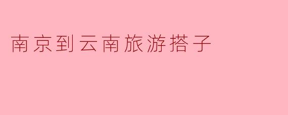 南京到云南旅游搭子