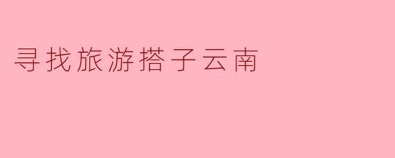 寻找旅游搭子云南