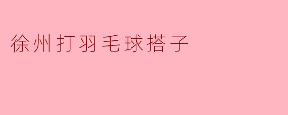 徐州打羽毛球搭子