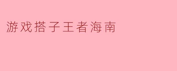 游戏搭子王者海南
