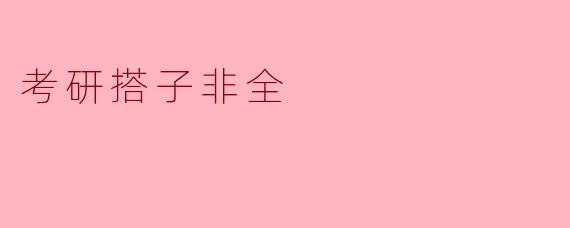 考研搭子非全