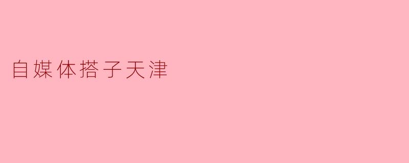 自媒体搭子天津