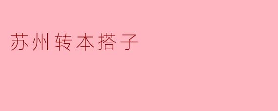 苏州转本搭子