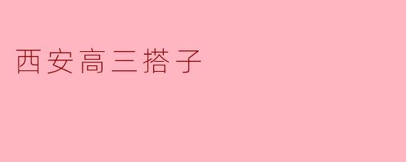 西安高三搭子