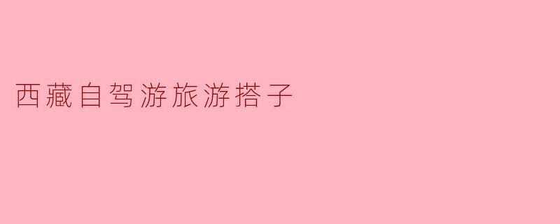 西藏自驾游旅游搭子