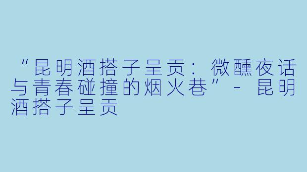 “昆明酒搭子呈贡：微醺夜话与青春碰撞的烟火巷”-昆明酒搭子呈贡