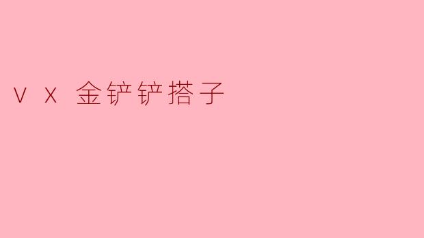 vx金铲铲搭子
