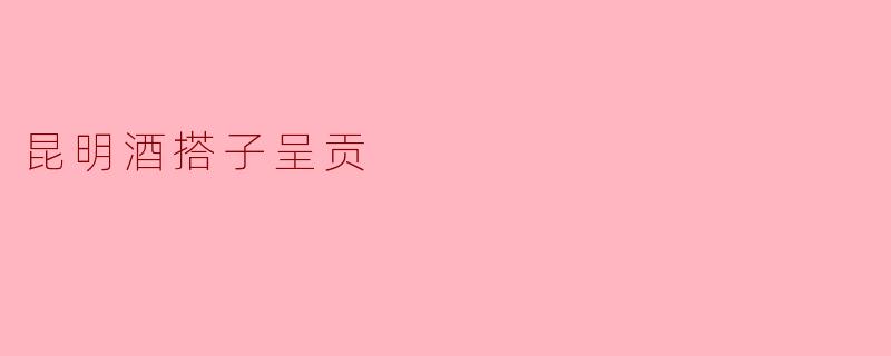 昆明酒搭子呈贡