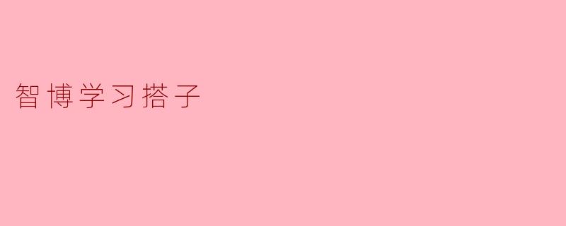 智博学习搭子