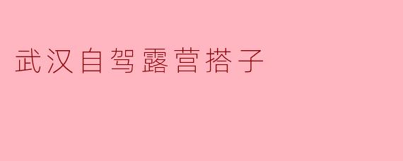 武汉自驾露营搭子