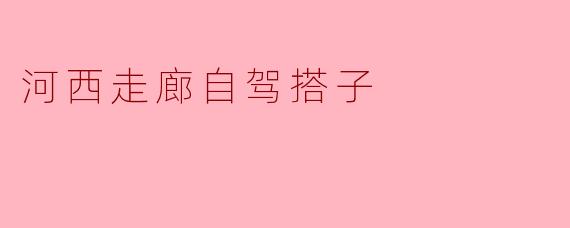 河西走廊自驾搭子