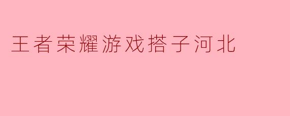 王者荣耀游戏搭子河北