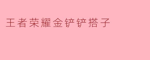 王者荣耀金铲铲搭子
