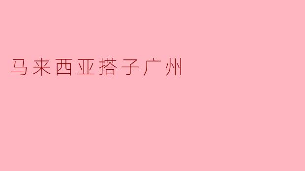 马来西亚搭子广州