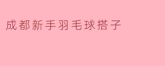 成都新手羽毛球搭子