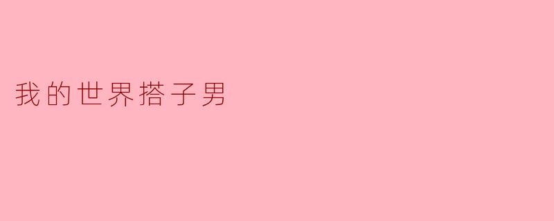 我的世界搭子男