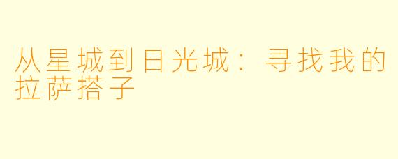 从星城到日光城：寻找我的拉萨搭子