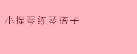 小提琴练琴搭子
