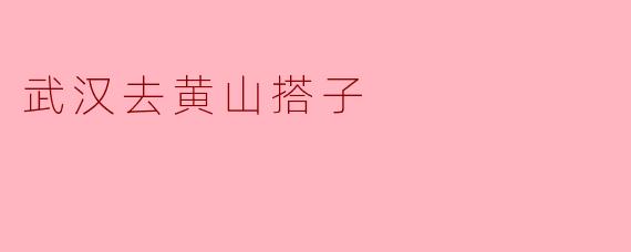 武汉去黄山搭子