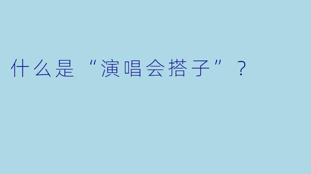 什么是“演唱会搭子”？