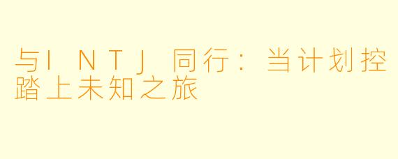 与INTJ同行：当计划控踏上未知之旅