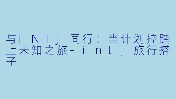 与INTJ同行：当计划控踏上未知之旅-intj旅行搭子